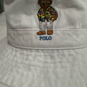 Polo bear twill White Bucket Hat